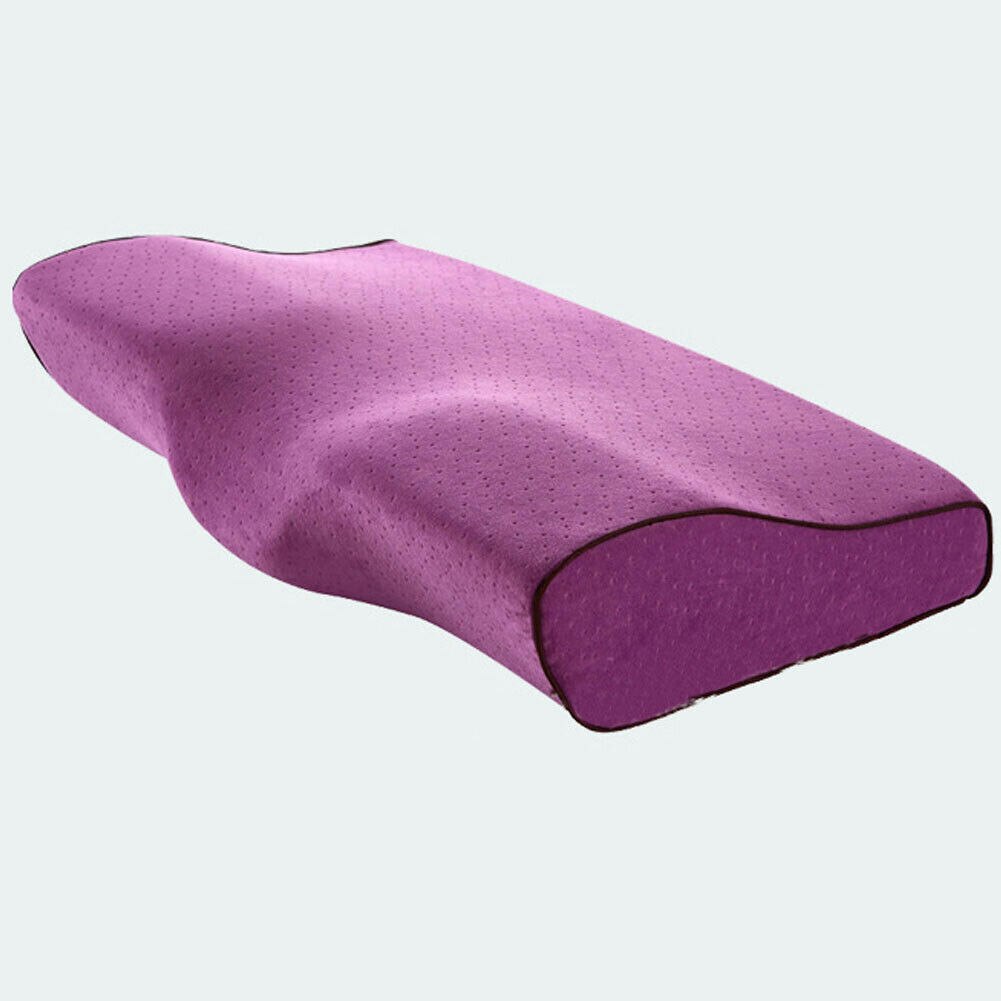 Oreiller orthopédique en mousse à mémoire de forme | confortable de luxe en bambou, soutien-gorge orthopédique pour la tête du cou 8 couleurs: VIOLET