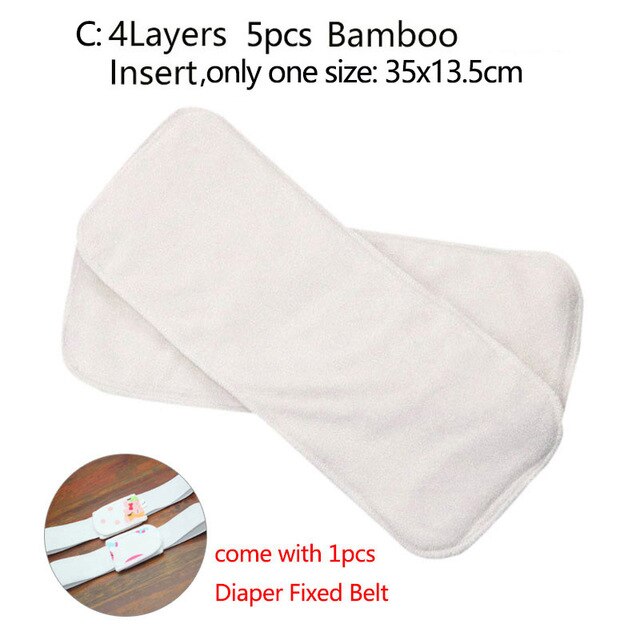100% Cotton Baby Diaper Inserts 10 Layers Washable Cloth Diapers for Newborns Children 5/10 pcs Reusable Nappies Liners: C-5pcs / L for 6m-2 years old