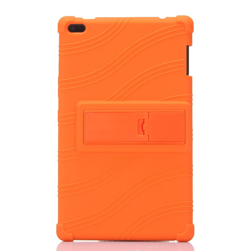 Funda de silicona suave ultradelgada para Lenovo TAB 4 8 8,0 pulgadas funda trasera para Lenovo TAB 4 8 TB-8504F TB-8504N tablet funda + película + bolígrafo: orange
