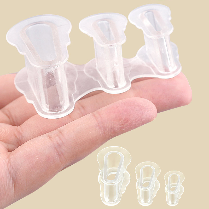 Corrector alisador de dedos en martillo de Gel de silicona, herramienta de ajuste para el cuidado de los pies y los pies rizados, 1-2 pares