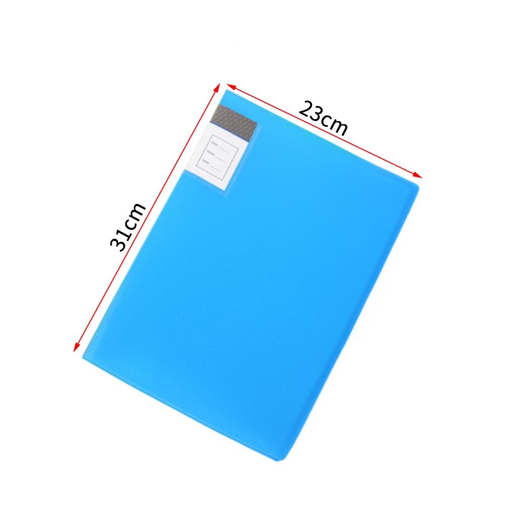 A4 mapper display bog 40/60 sider indsæt mappe til kontor skole dokument opbevaring fil hæfte tilfældig farve