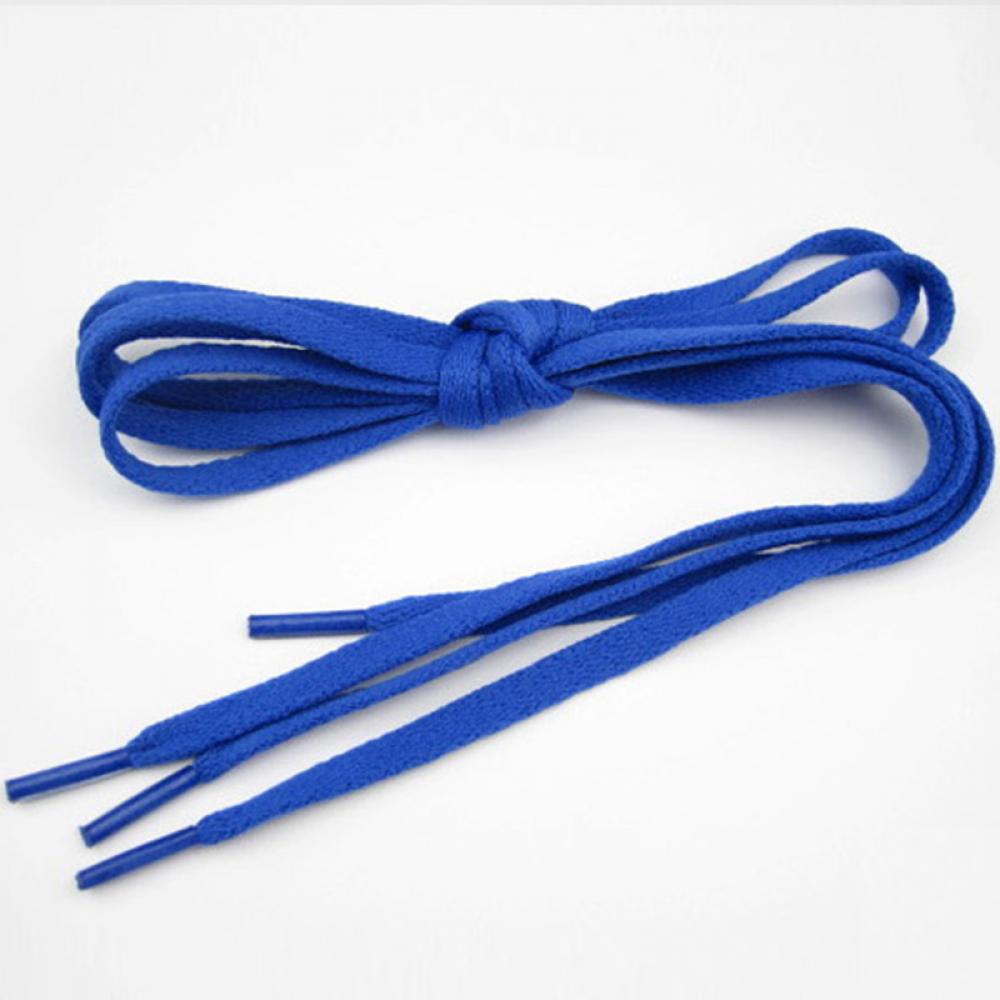 Cordones planos de poliéster, 6 colores, 110 cm, para zapatillas deportivas, para hombre y mujer, , 1 par: blue