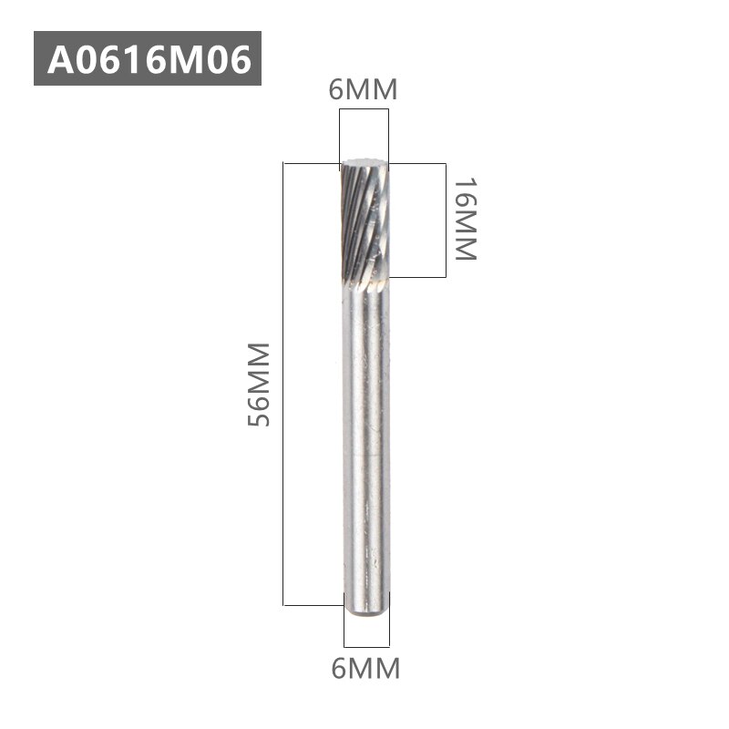 1pc Head Tungsten Carbide Rotary file Tool Point Burr Die Grinder Abrasive Tools Drill Milling Carving Bit Tools: A0616M06