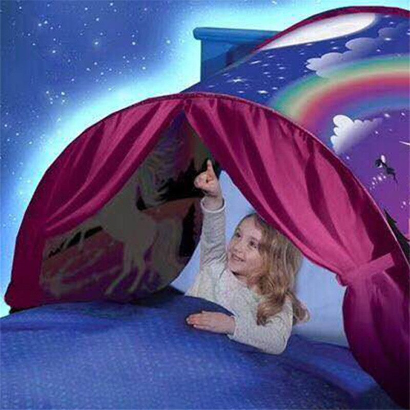 Outdoor Kamp Up Bed Tent Kids Baby Dinosaurus Besneeuwde Opvouwbare Draagbare Playhouse Troostende Slapen Indoor Tipi Speelgoed Voor Kinderen