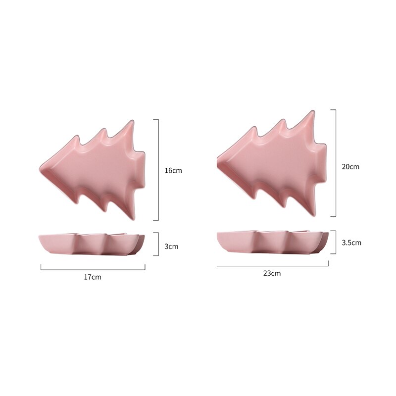 Christmas Tree Plate Ceramic Tableware Profiled Matte Breakfast Fruit Salad Dessert Western Plate Restaurant Kitchen Tableware