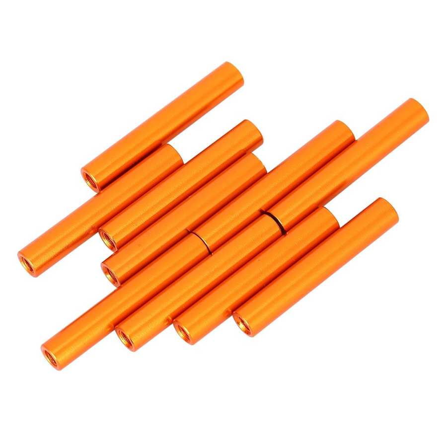 10Pcs M3x30 Round Aluminum Standoff Column Spacer Stud Fastener Rods Orange stainless wire sleeve insert