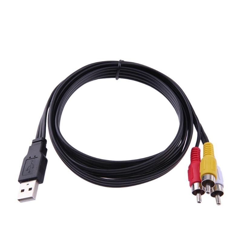 Usb av muunnin kaapelit video audio av kaapeli linja uros a  to 3 rca av tv sovittimen liitin johto kaapeli hd tv dvd  mp3 1.5m
