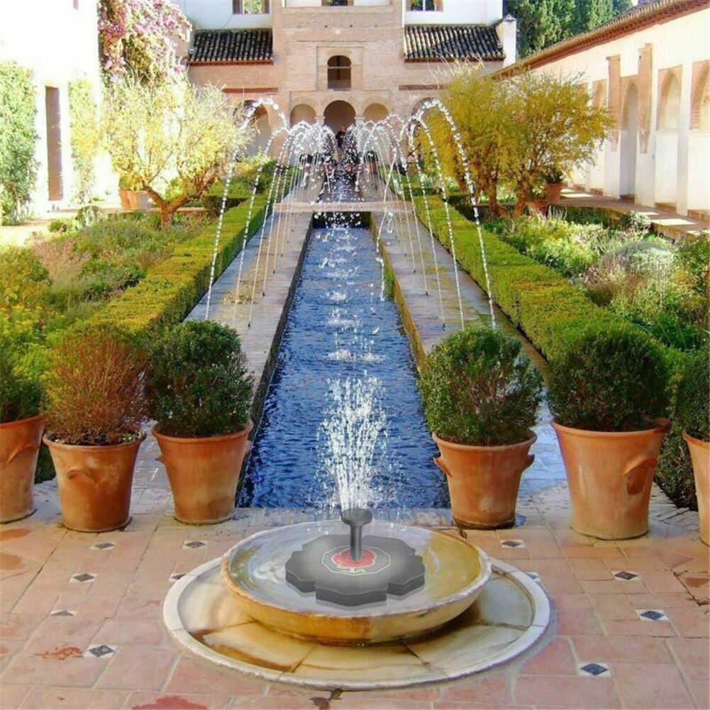 Outdoor Solar Powered Fountain Pumps Floating Water Pond Garden Pool Pumps SNO88