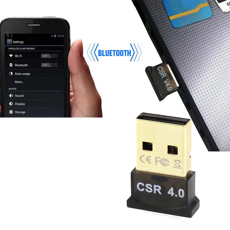 CSR8510-miniadaptador inalámbrico por Bluetooth V4.0, receptor transmisor de ordenador USB con controlador de CD para Win 7/8/10 Vista/XP de 3Mbps