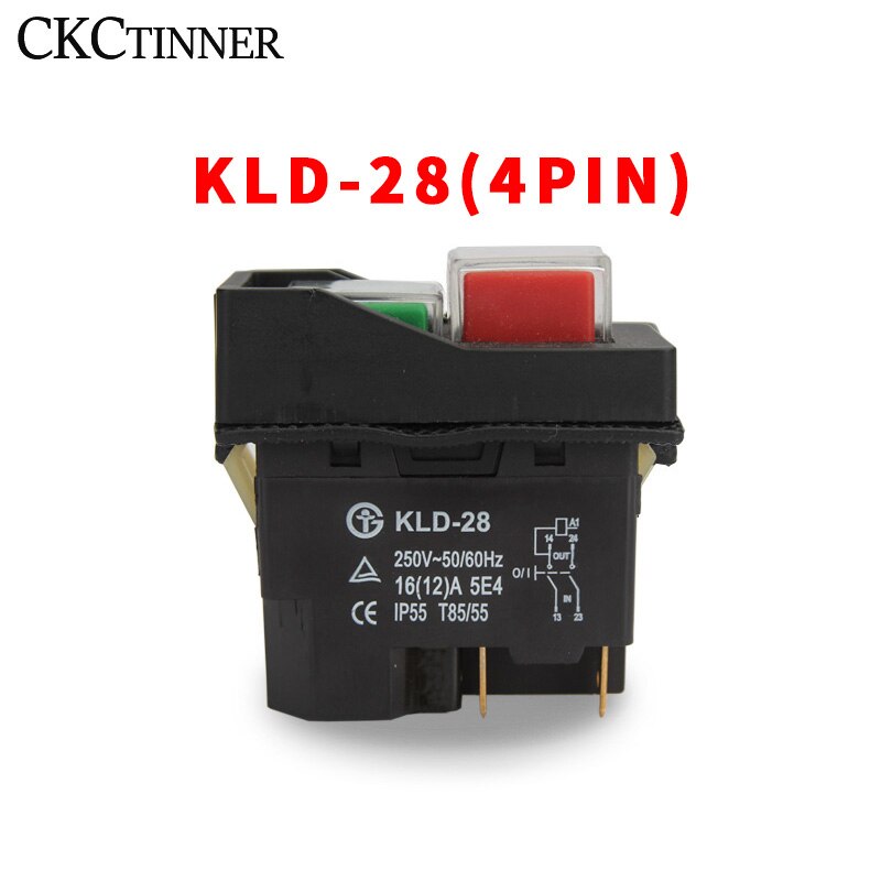 1 stk kjd 17 haveredskaber elektromagnetiske startknapper kontakter værktøjsmaskiner udstyr  ip55 vandtætte sikkerhedsheks 28a: Kjd 17 4 fod