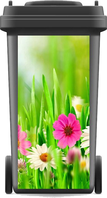 Modern Adhesive Removable Waterproof Sticker Decals Rubbish bin trash can Cover sticker Ktichen 120liter 240liter: 10 / 31x70cm(For120liter)