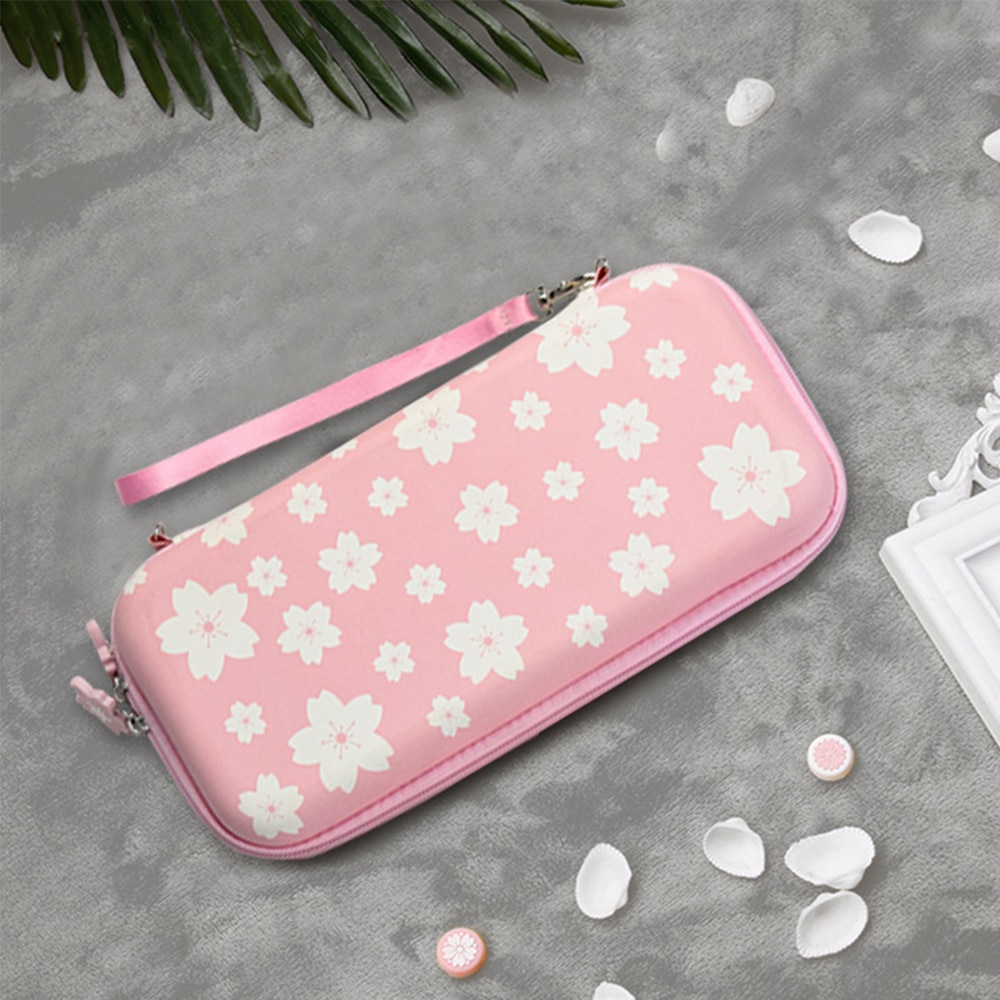 Nintend Accessori Pink Cherry Sakura Sacchetto di Immagazzinaggio di Viaggio di Trasporto Caso Della Copertura di Protezione Per Nintendos Interruttore/Lite Pellicola di Vetro