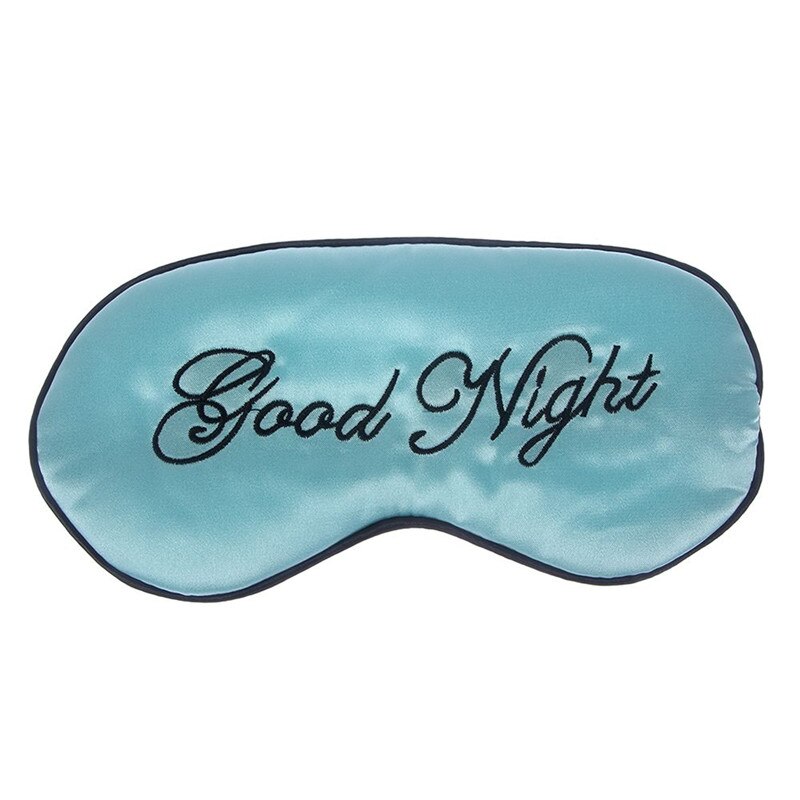 Soft Pure Silk Sleep Eye Mask Good Night Padded Shade Cover Travel Relax Aid Blindfolds Sleeping Mask: Green