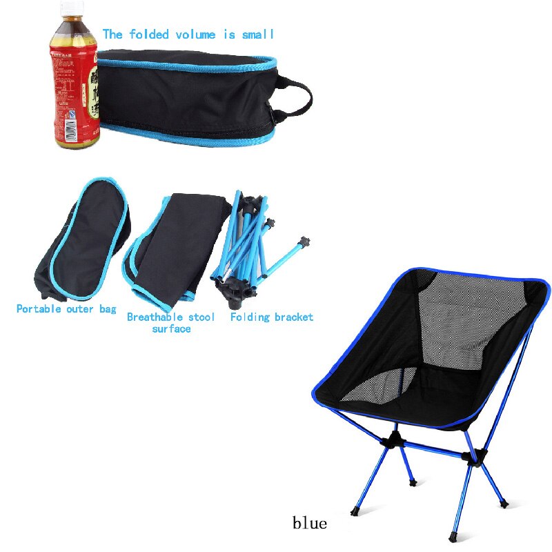 Ultralight Aluminium Portable Fold Vis Stoel Ademende Rugleuning Vissen Stoel Outdoor Recreatie Sport Picknick Camping Stoel