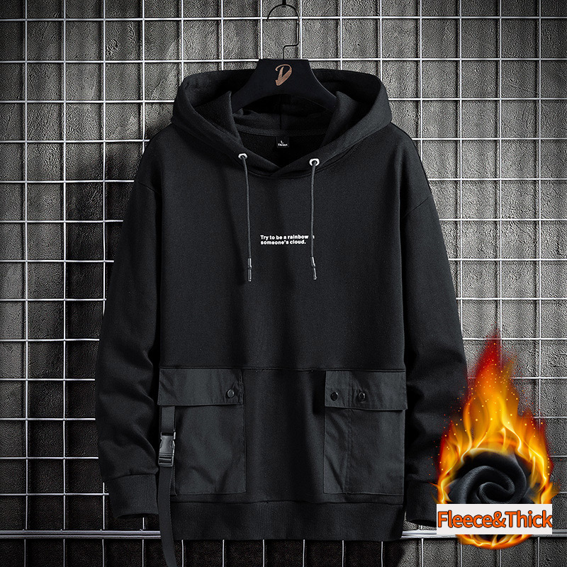 Sudadera con capucha de lana para hombre, suéter holgado de talla grande, novedad, primavera, otoño e invierno, 2022