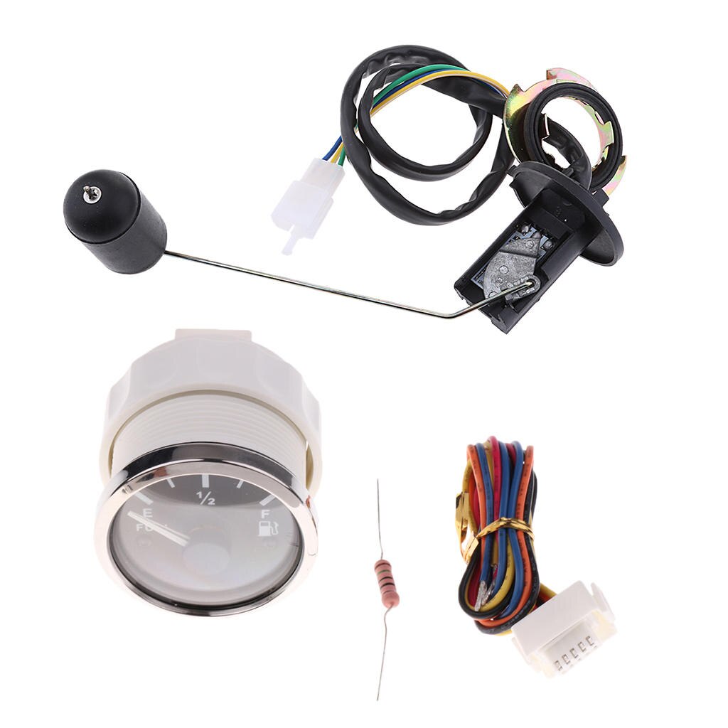 Motorcycle Digital Fuel Level Meter Gauge With Fuel Sensor Kit LED Fuel Level Gauge