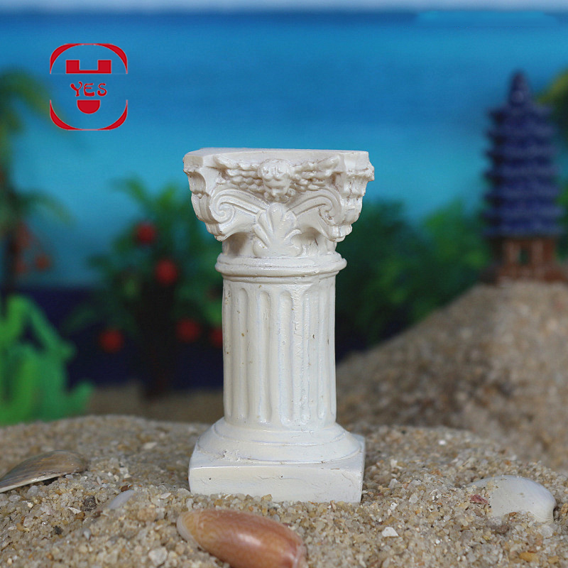 YES Resin Roman Column Pillar Greek Column Model Statue Miniature Sandplay Game Garden Yard Diorama Scenery Layout Accessory