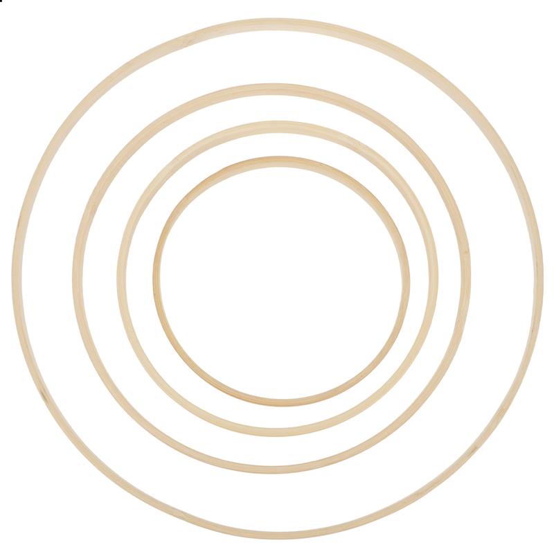8 PCS/Set Durable Practical Craft Hoop Ring Wooden Bamboo Hoop Embroidery Hoop For Garland DIY Wedding Wreath Dreamcatcher