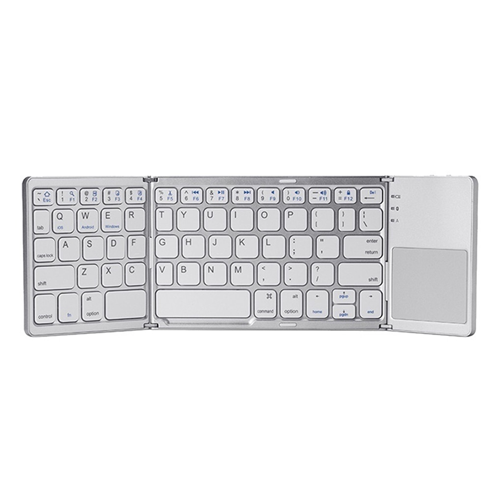 Mini Bluetooth USB Charging Keyboard Touchpad Wireless Foldable Slim Keypad PC Tablet Laptop: NO.2