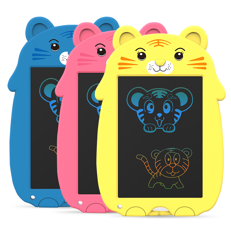 9- inch lcd writing tablet drawing toy, colorful cute cardboard shaped doodle drawing board pad, personalized for children