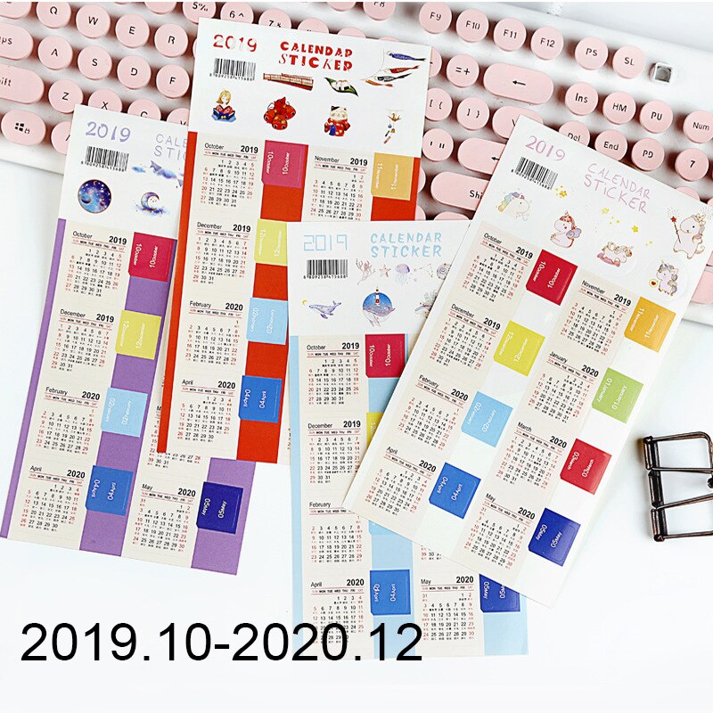 Kalender Stickers Index Bladwijzer Planner Bullet Journal Accessoires Decoratieve Stickers Label Kalender Briefpapier 2pcs