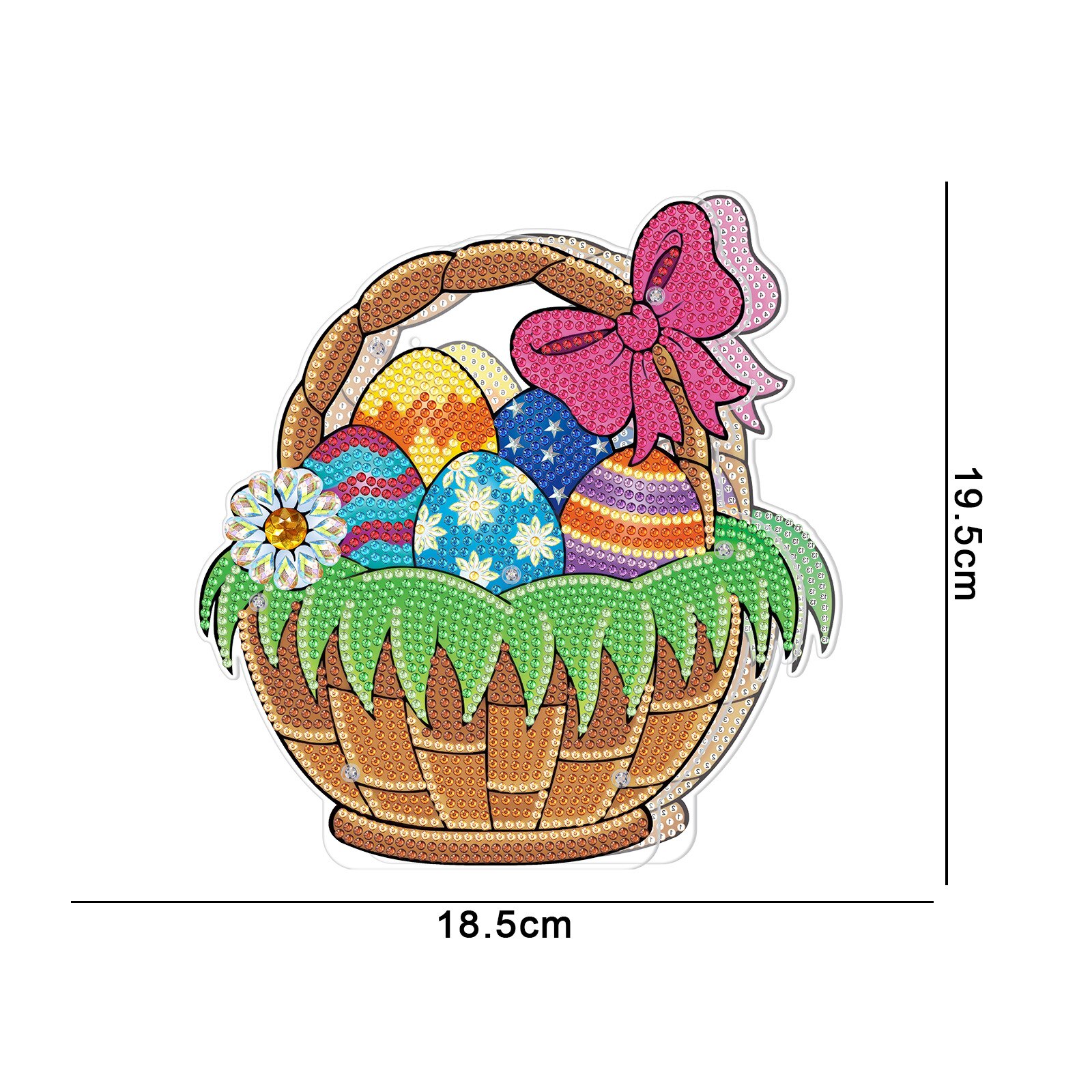 Peinture de diamants 5D à faire soi-même, décoration de pâques, œufs de lapin, veilleuse, artisanat, de , décor de bureau: D
