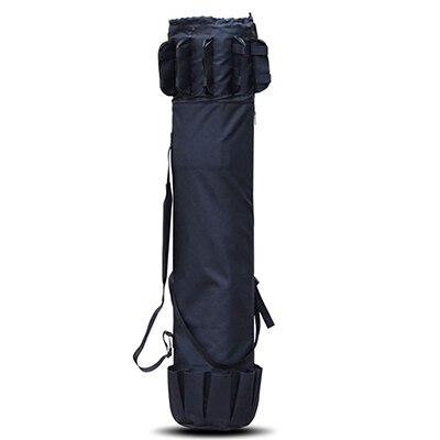 GHOTDA – sac de rangement pour canne à pêche, épais, Oxford, pliable, grande capacité, étanche: Black