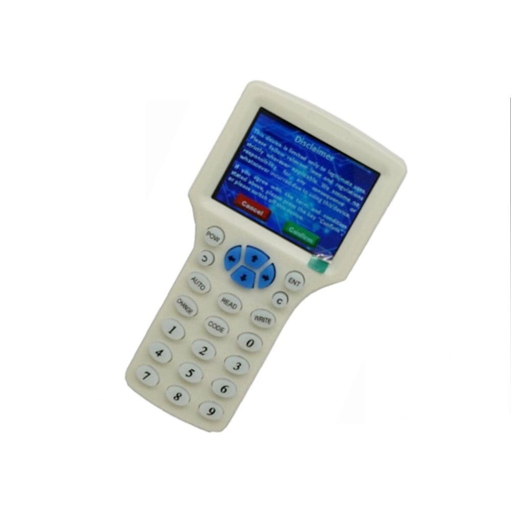 English Language RFID Reader Writer Copier Duplicator IC/ID 10 Frequency With USB Cable For 125Khz 13.56Mhz Cards LCD Screen