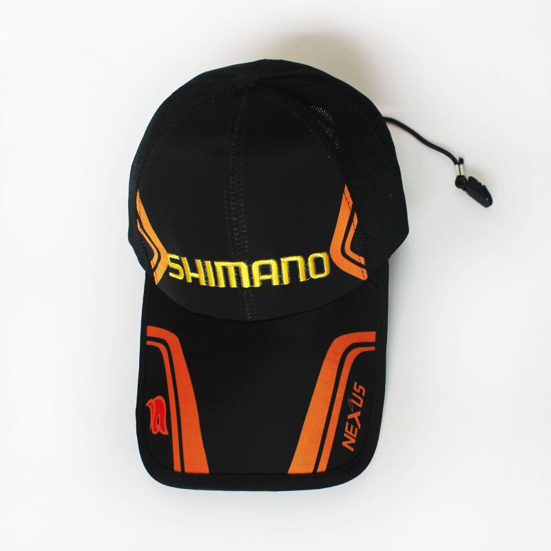 Original Best Sell Fishing Sunscreen Caps Outdoor Gamakatsu Shimano Fishing Hats Solid Breathable Cotton Fishing Hat: shimano black