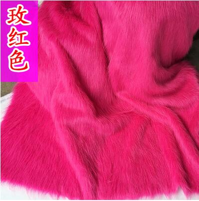 Luxe Langharige Stapel Faux Fur Stof-Diverse maten & Kleuren PLUCHE 90mm Stapel C5020: fushia