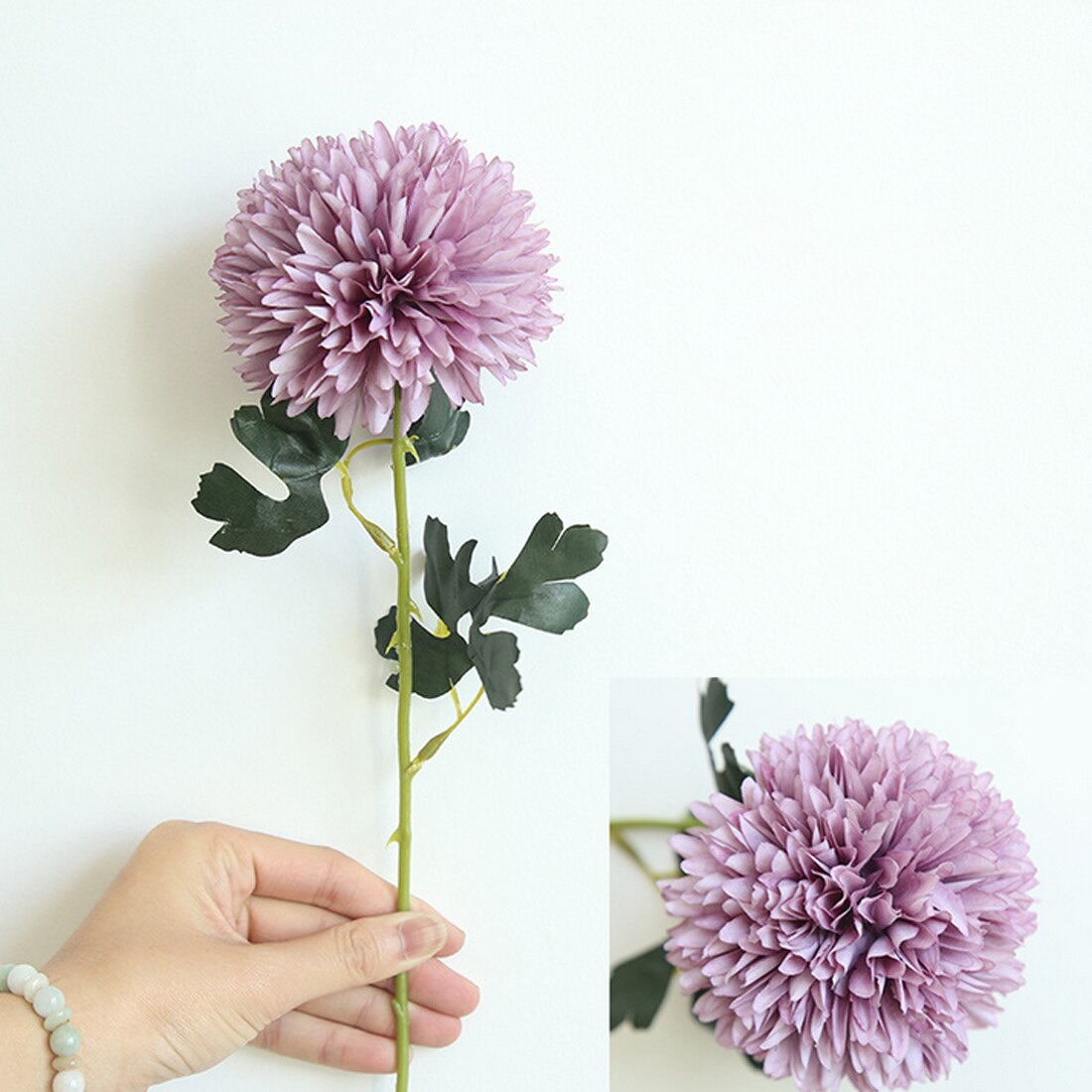 Hjem dekorasjon tilbehør kunstige blomster løvetann ball-blomst dekorative fest blomster til bryllup kontor hage dekor: Mørk lilla