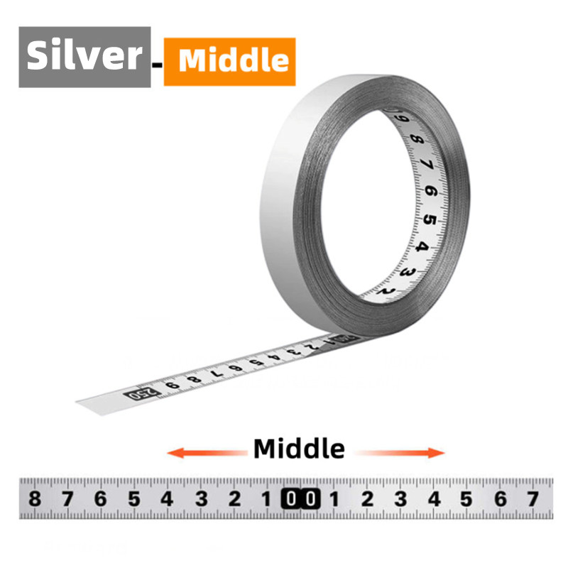 Self-Adhesive Measuring Tape Stainless Steel Workbench Ruler Adhesive Backed Tape Measure Metric Scale Rust-Proof Durable Ruler: green / 0.9M