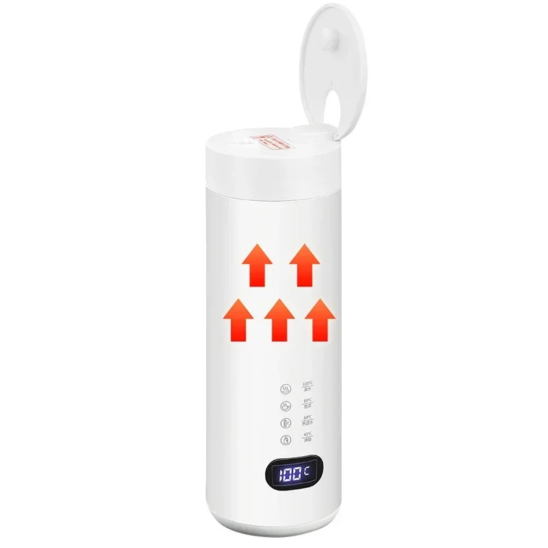 Taza de agua eléctrica de 400ML, taza eléctrica inteligente para hervir, taza de salud multifuncional, hervidor eléctrico portátil para hervir