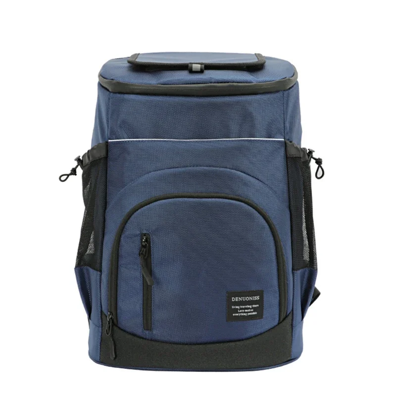 30l Kühlschrank tasche weicher großer isolierter Kühler Rucksack thermischer isothermer Kühlschrank Reisen Strand Eis Bier Rucksack: Braun