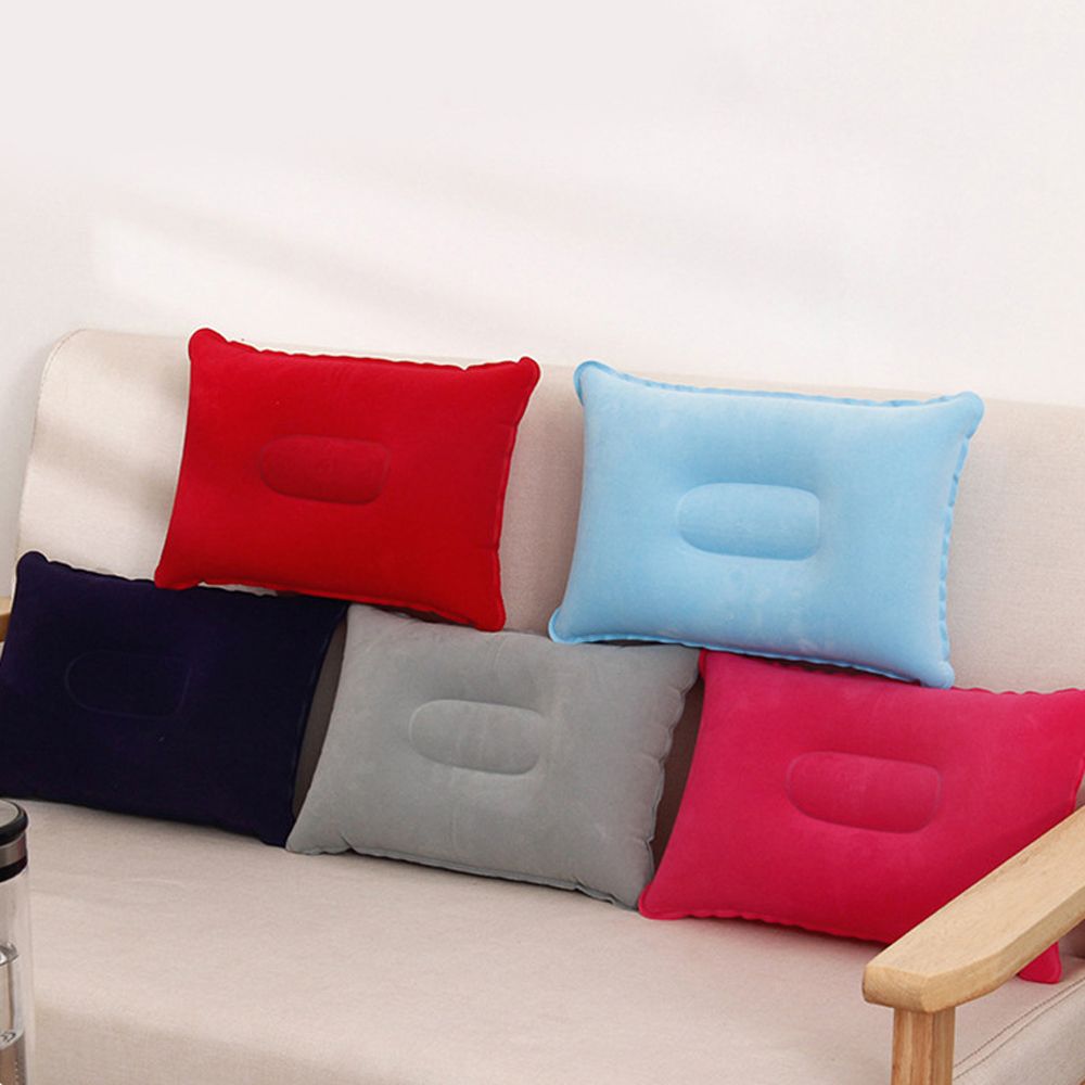 Bequem Ultraleicht Aufblasbare PVC Nylon Luft Kissen Schlaf Kissen Reise Schlafzimmer Wandern Strand Auto Flugzeug Kopf Rest Unterstützung