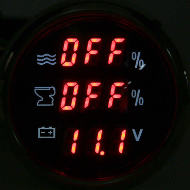 52MM/2in 3-In-1 Waterproof Digital Water Level Meter Sewage Gauge Voltage Meter Instrument 0-190Ω EU Standard