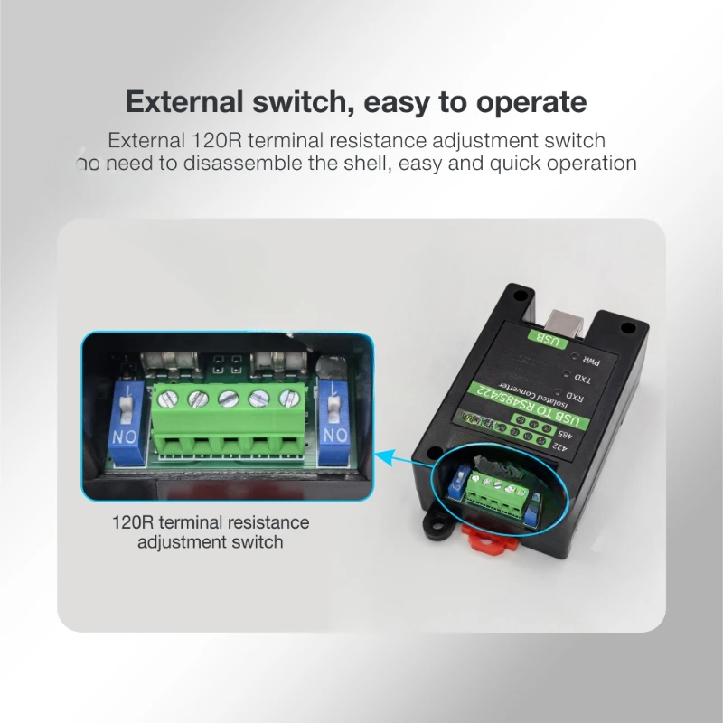Hoogwaardige usb naar  rs485/422 industriële geïsoleerde converter usb naar  rs485 adapter