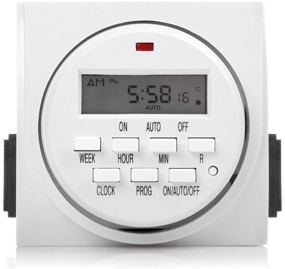 Interruptor temporizador programable 220V 230V AC LCD grande 1,6 pulgadas con relé con certificación UL dentro y función de tiempo de cuenta atrás