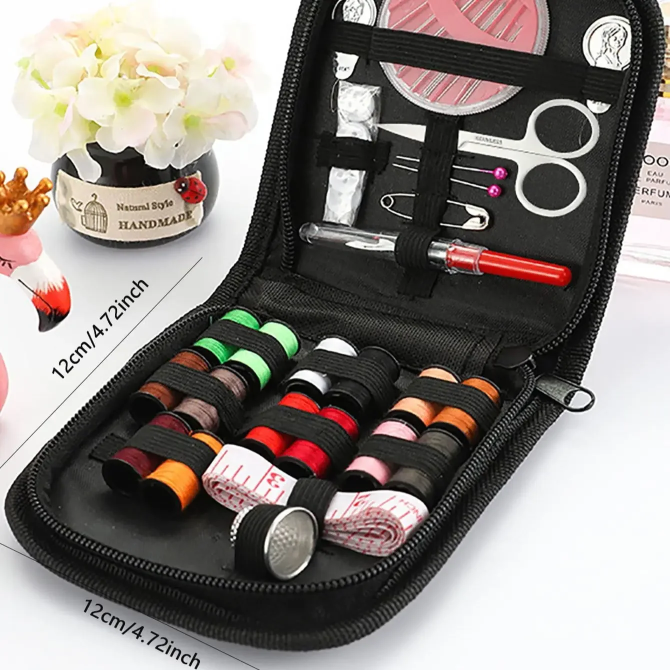 1set - Sewing Kit for Adults - Complete Hand Sewing Starter Set for Beginners, Travel - Perfect for DIY, Crafting, and Mending