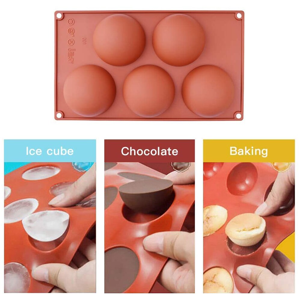 3D Ball Round Half Sphere Silicone Molds for DIY Baking Pudding Mousse Chocolate Cake Mold Kitchen Accessories Tools