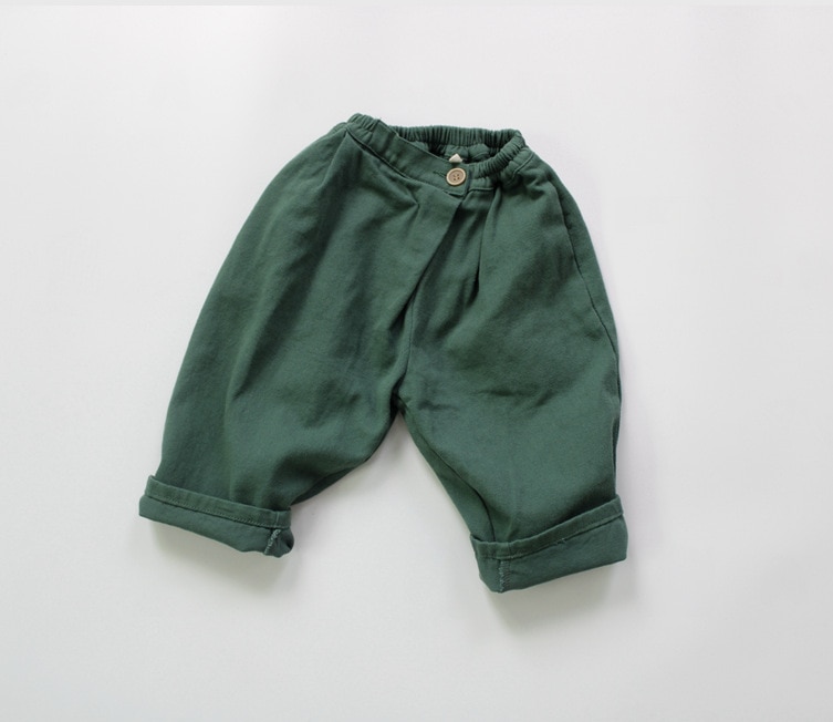 Efterår stil børns crawler koreansk bomuld placket børn bukser: 3t
