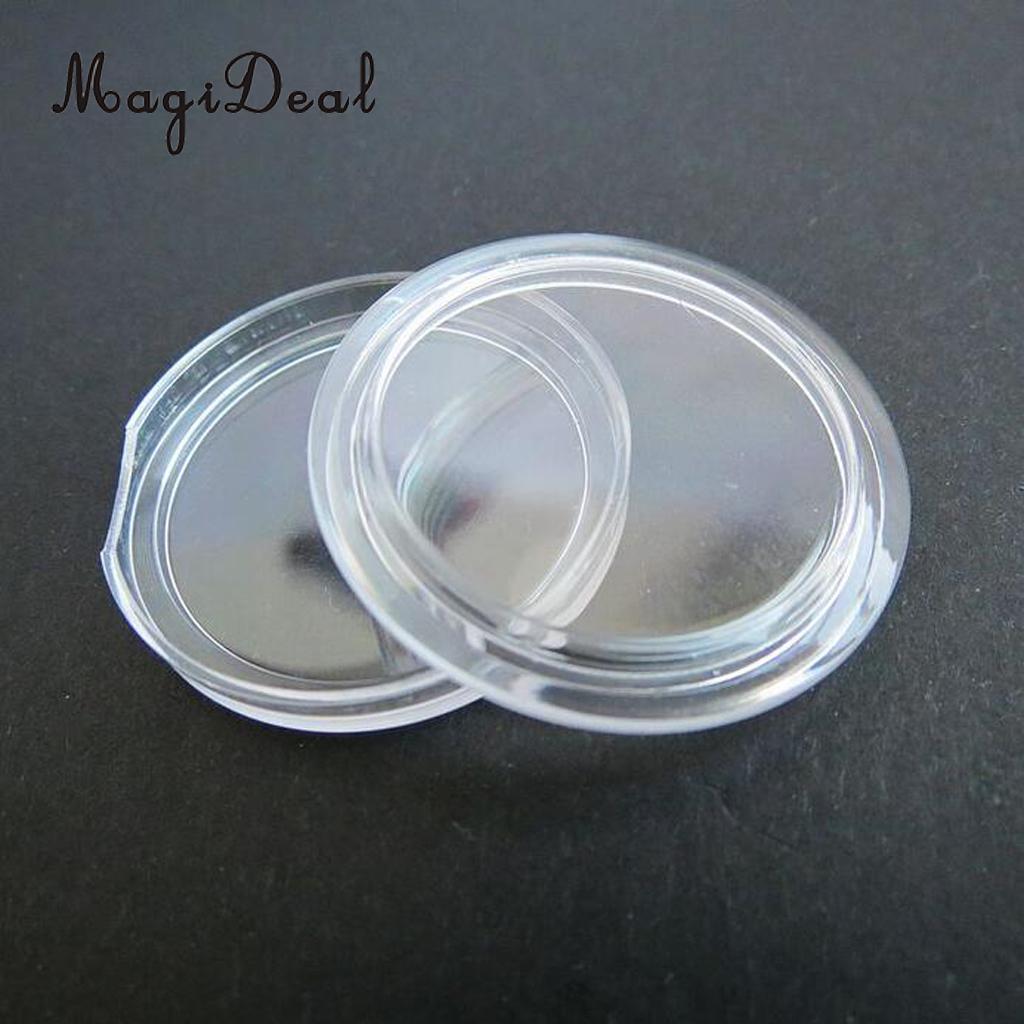 Magideal 100 Stks/set Clear Coin Capsules Containers Dozen Houders Voor Kinderen Kids Novelty 26Mm
