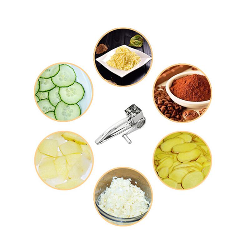 5pcs/Set Stainless Steel Cheese Grater Hand Held Rotary Cheese Shredder Cutter and Slicer (1 Cheese Grater+4 Planer Tools)
