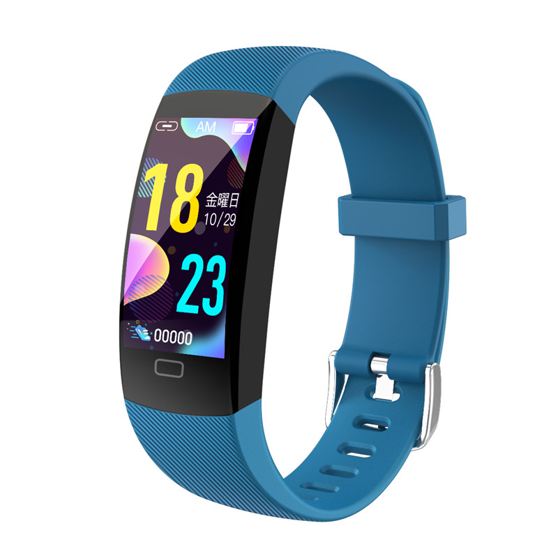 Pulsera inteligente F64T, dispositivo resistente al agua IP68, con monitor de temperatura corporal, frecuencia cardíaca, presión arterial y oxígeno, novedad de 2022: blue