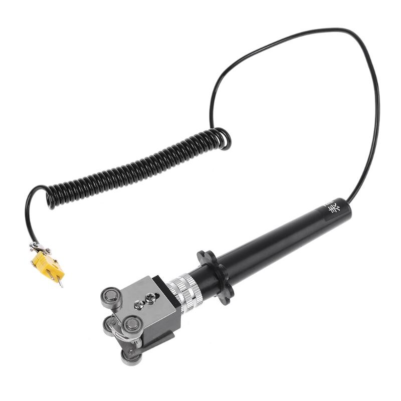 ! Termopar de superficie de rodillo tipo K-Sensor de temperatura de contacto de mano de 50 ~ 500 grados con rodamientos de bolas 4 ruedas WRNM-101