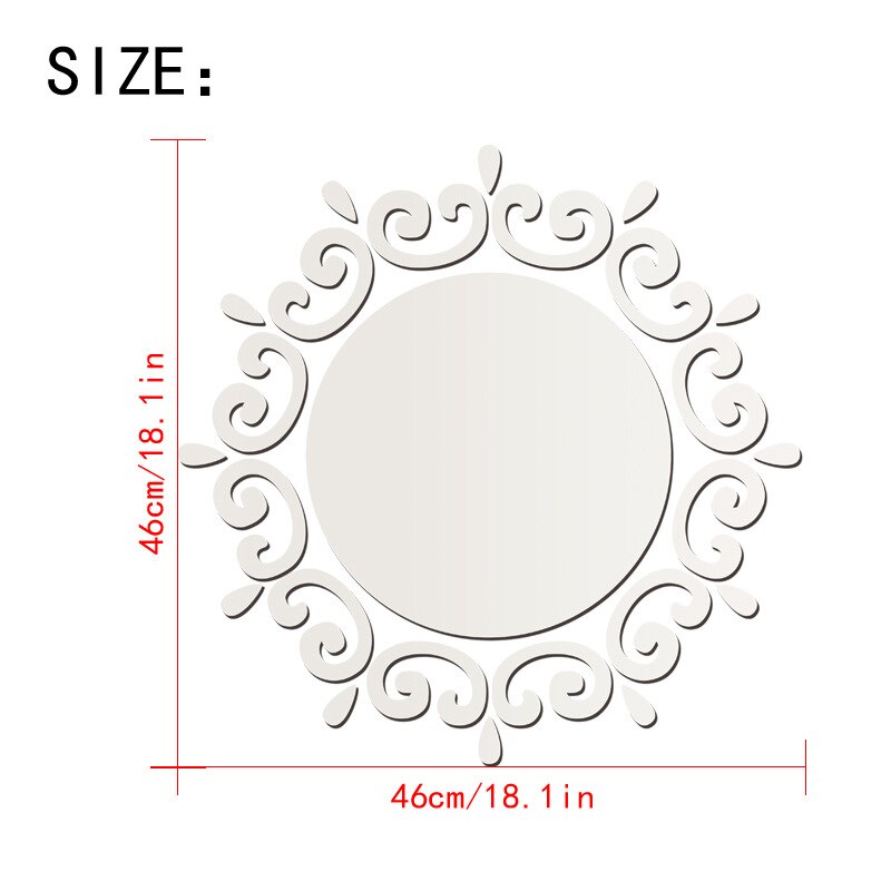Pegatina de espejos de pared 3D, decoración para el hogar, decoración para el baño, bricolaje, extraíble para el hogar, sala de estar, calcomanías de techo, adornos artísticos