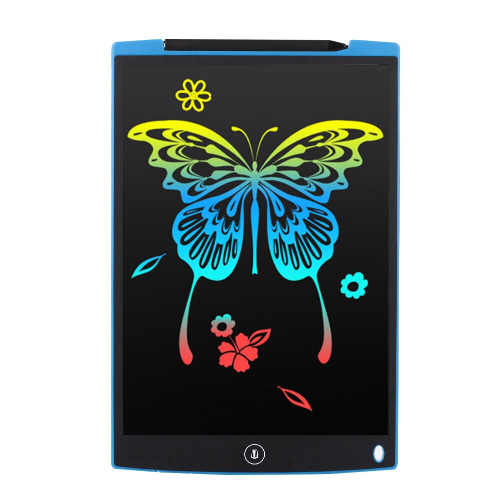 12 Inch Ultra Thin Handwriting Pads Kids Drawing Graphics Board LCD Writing Tablet LCD Screen Color Font Mini Notepad: Blue