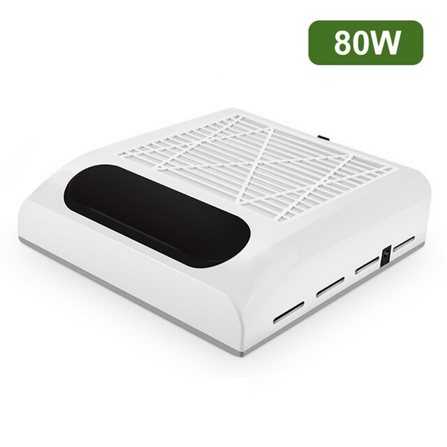 Venda quente grande potência coletor de pó do prego para unhas de manicure coletor com fitter ventilador de pó do prego aspirador de pó para unhas: Branco / EU
