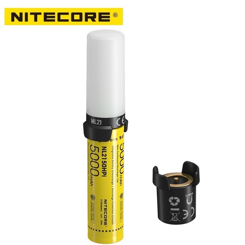 NITECORE 3-in-1 21700 Intelligent Battery System NL2150HPi Rechargeable Battery+ MPB21 Powerbank+ML21 High CRI LED Camping light
