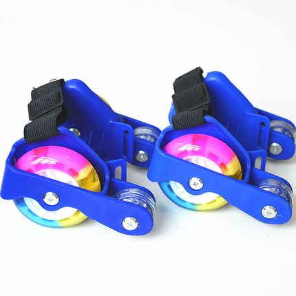 Zapatos de patín de ruedas con luces LED para niños y adultos con ruedas calientes, zapatos de patines de tacón deportivo, patines en línea, ideales como Seba IA33: blue 4 wheels